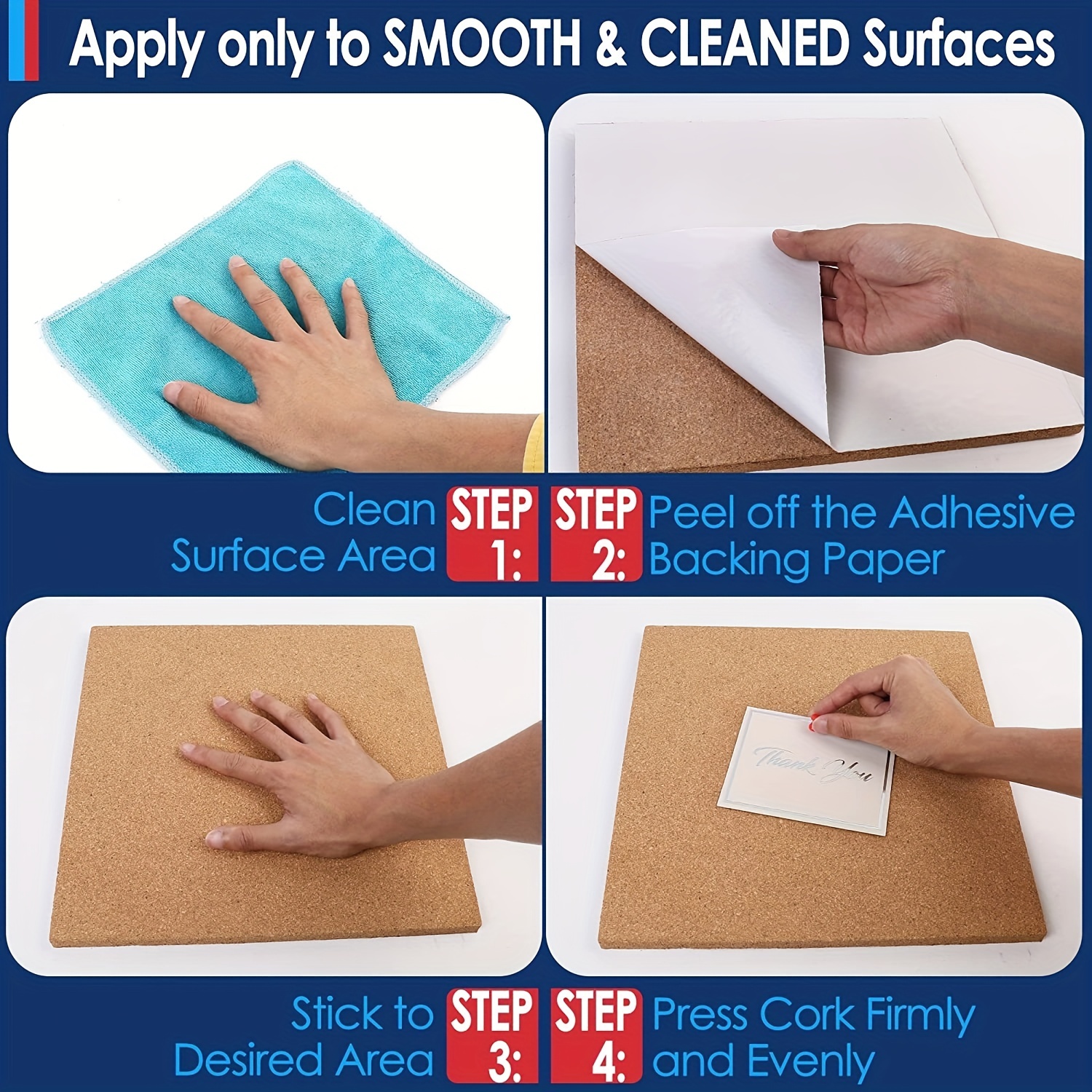 Self Adhesive Cork Board Thick Cork Board For Wall Thick - Temu