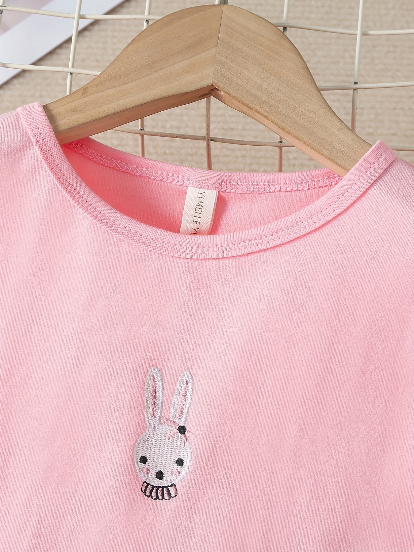 Girl Japanese Kawaii Clothing Tops Embroidery Rabbit Shirt Preppy