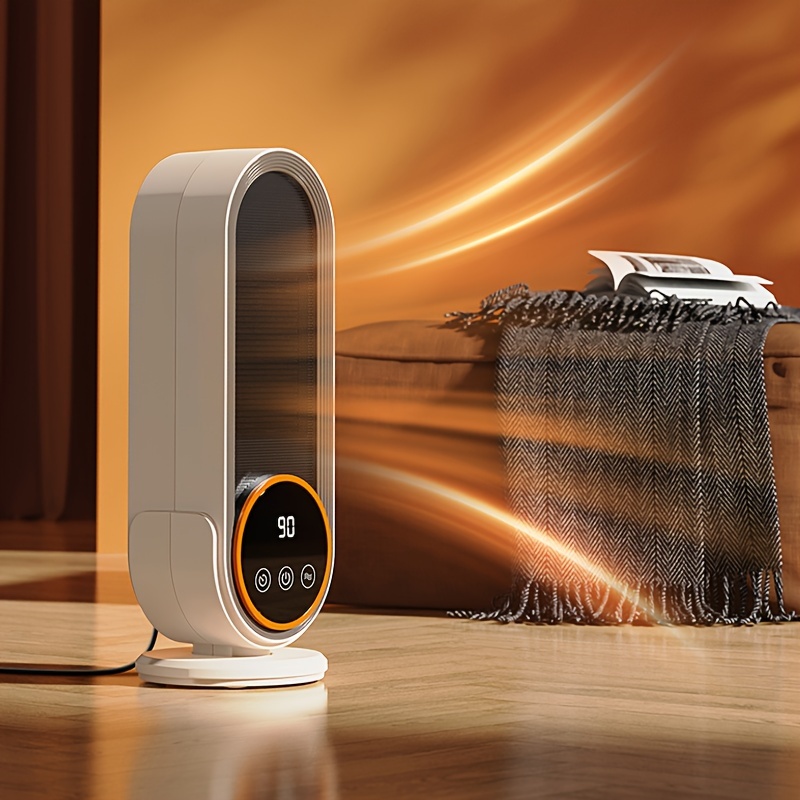 Calefactor cerámico de enchufe con mando a distancia, termostato y pantalla  digital