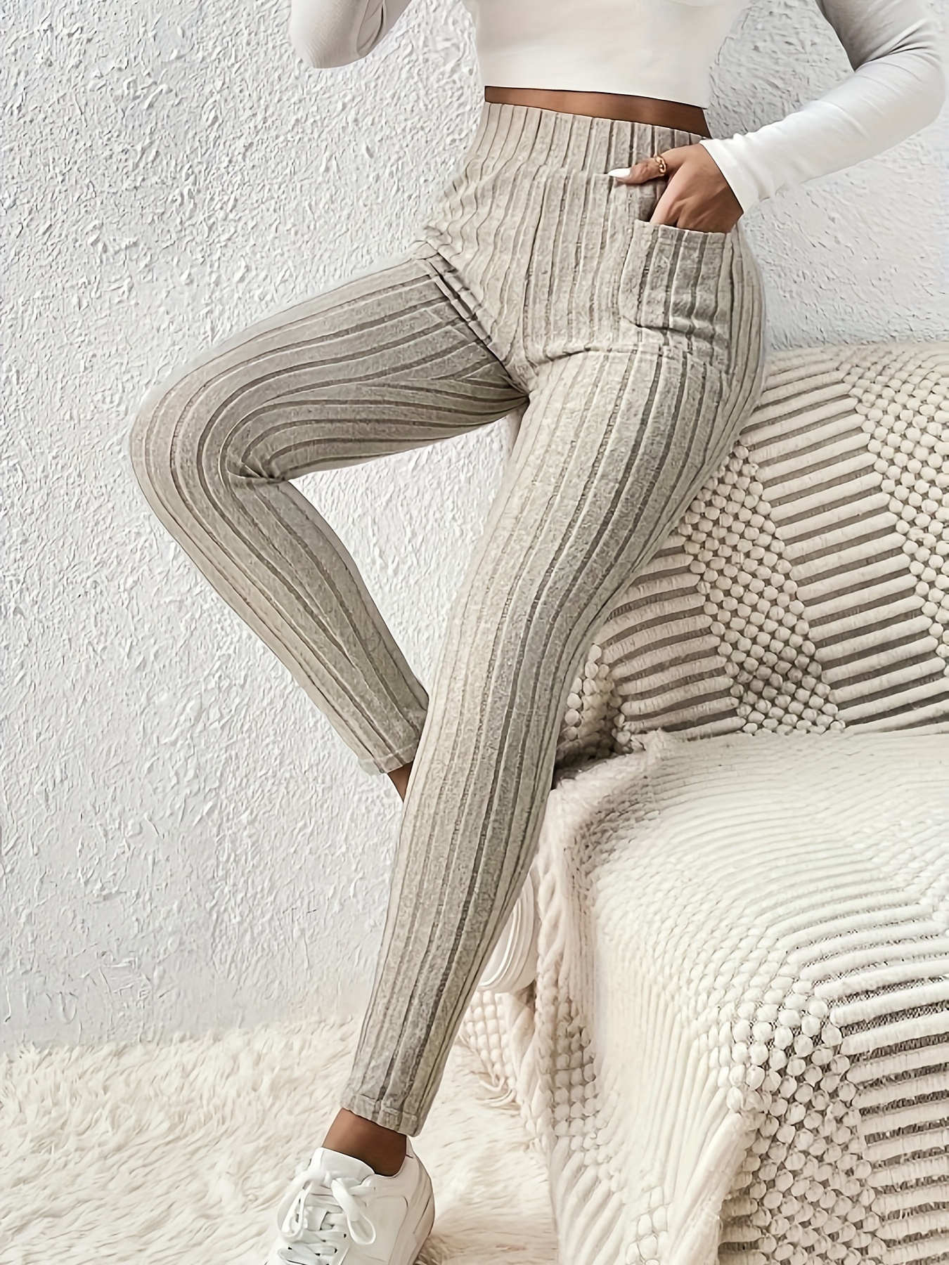 Girl rib knit leggings