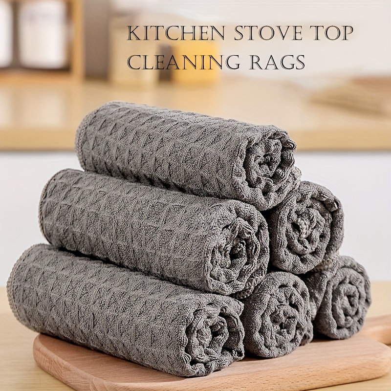 Super Absorbent Microfiber Kitchen Dish Cloth Double-sided Scouring Pad Rag