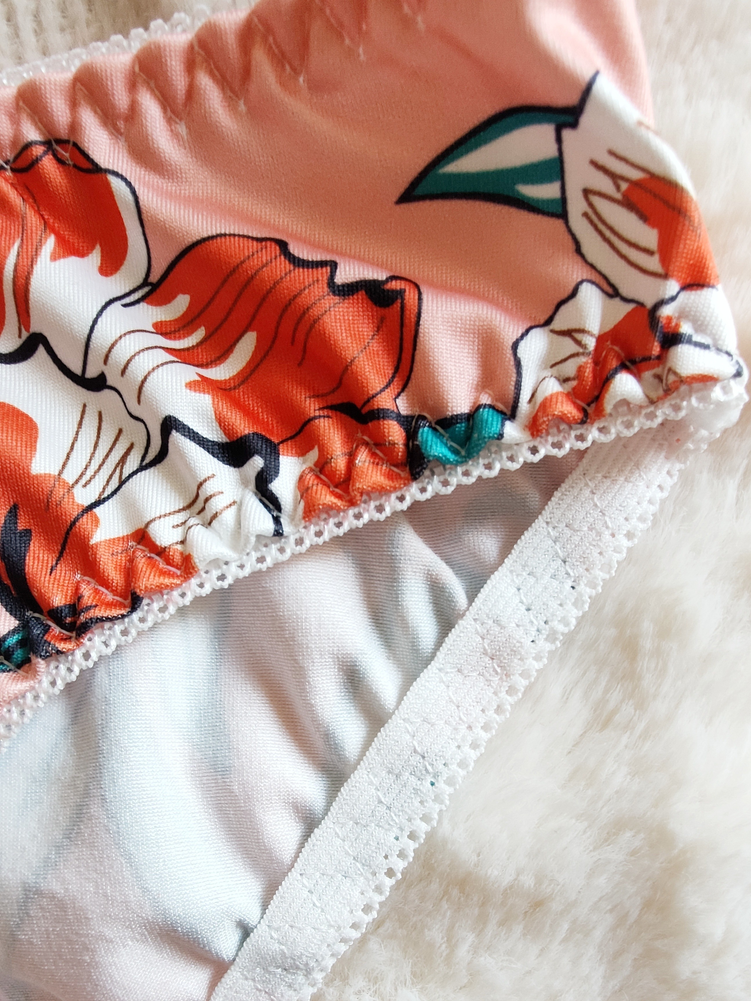 Floral Print Bra Panties Comfy Breathable Push Bra Bikini - Temu