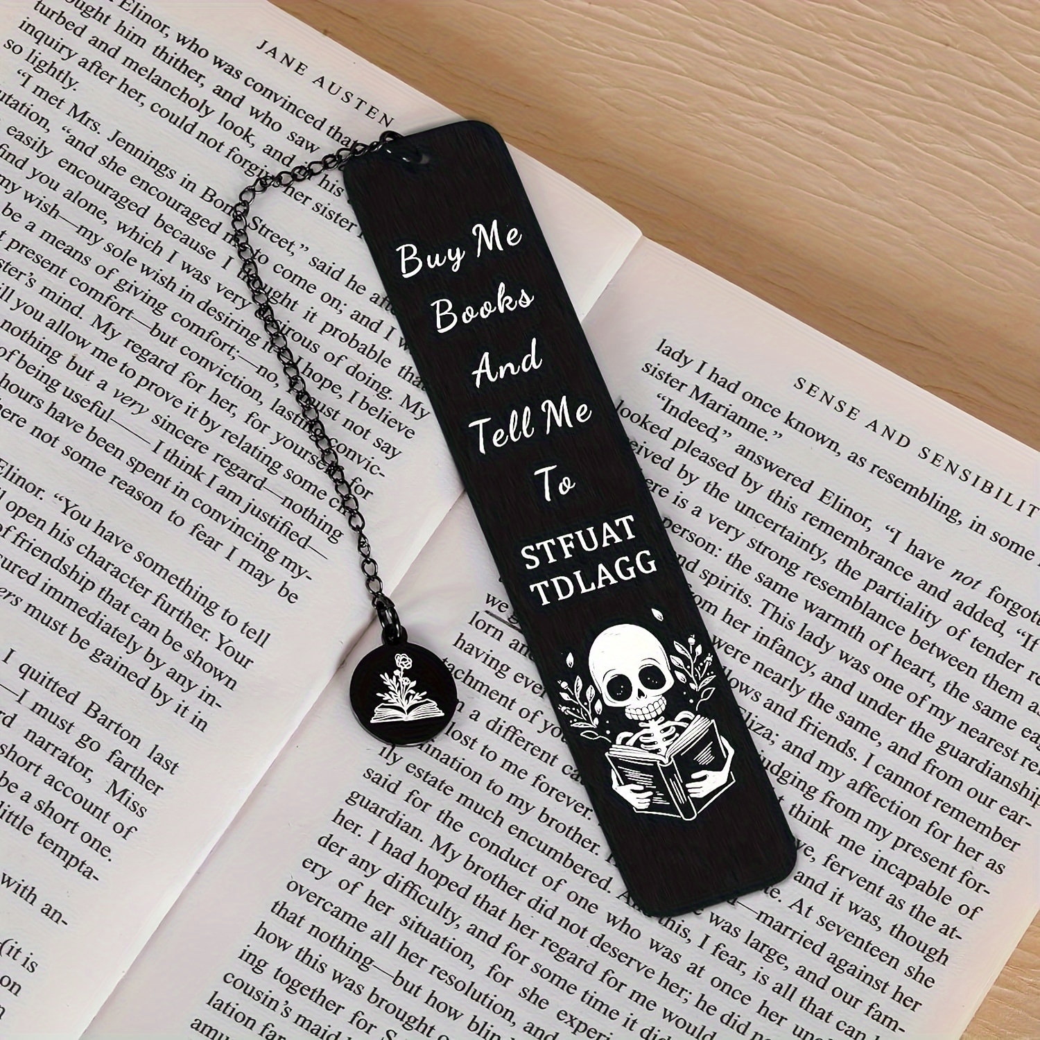 Stainless Steel Funny Reading Gift Bookmark With Tassel For - Temu