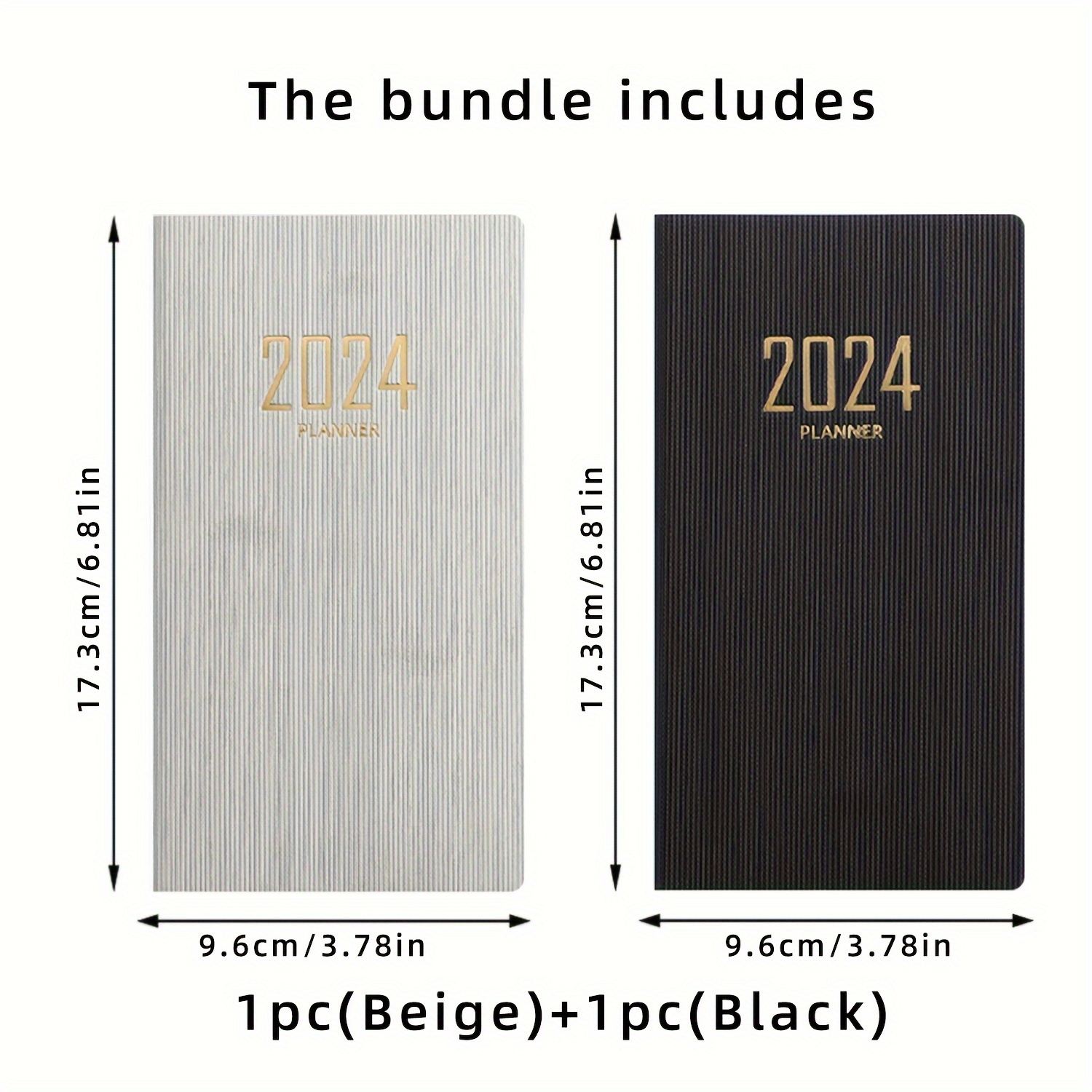 2 Bound Combinations A6 Size 2024 English Planner 120 Pages - Temu