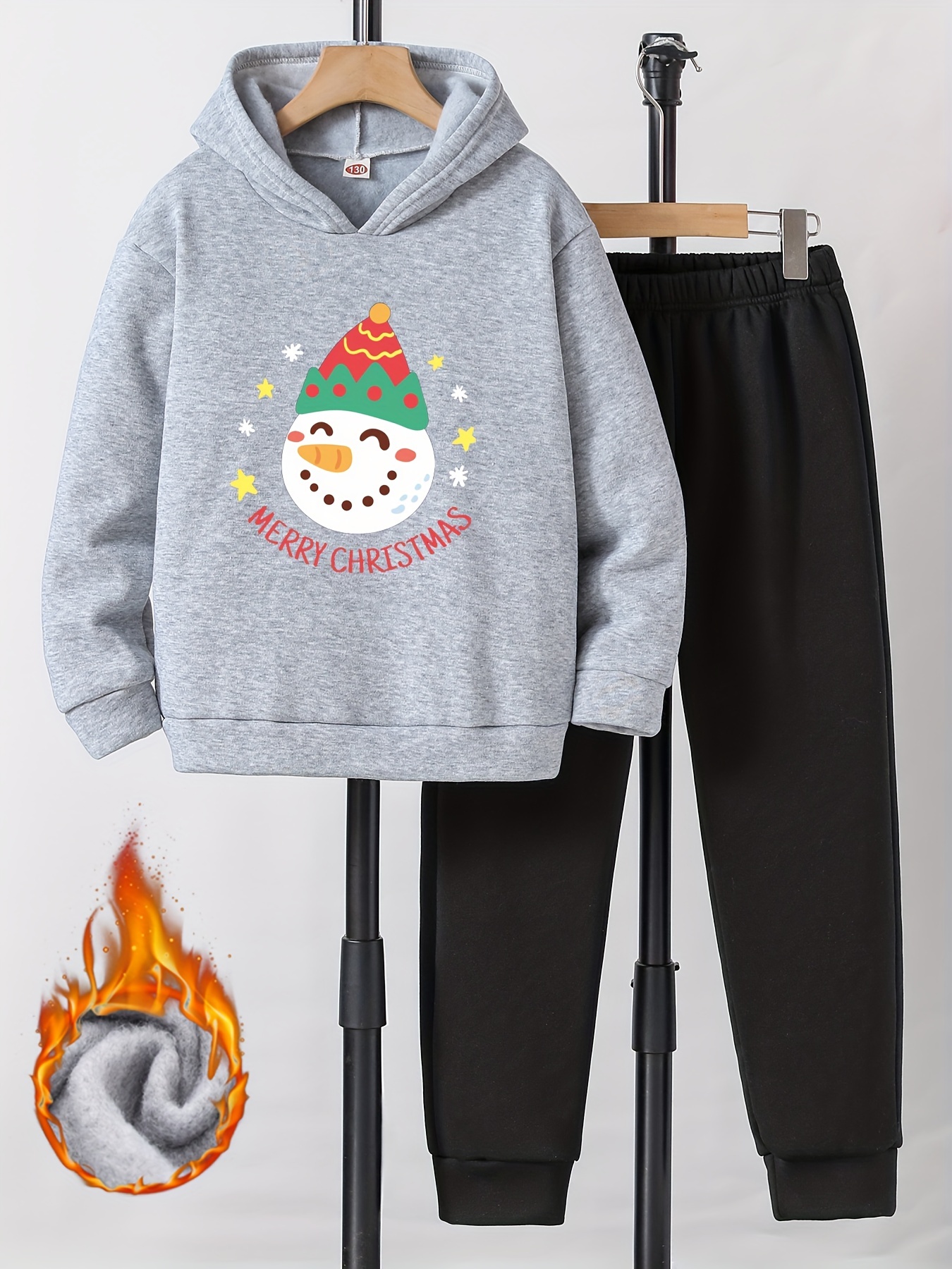 Boy's Christmas Style Outfit, Sweatshirt/hoodie & Jogger Pants Set, Bear  Pattern Kid's Clothes For Spring Fall - Temu Belgium