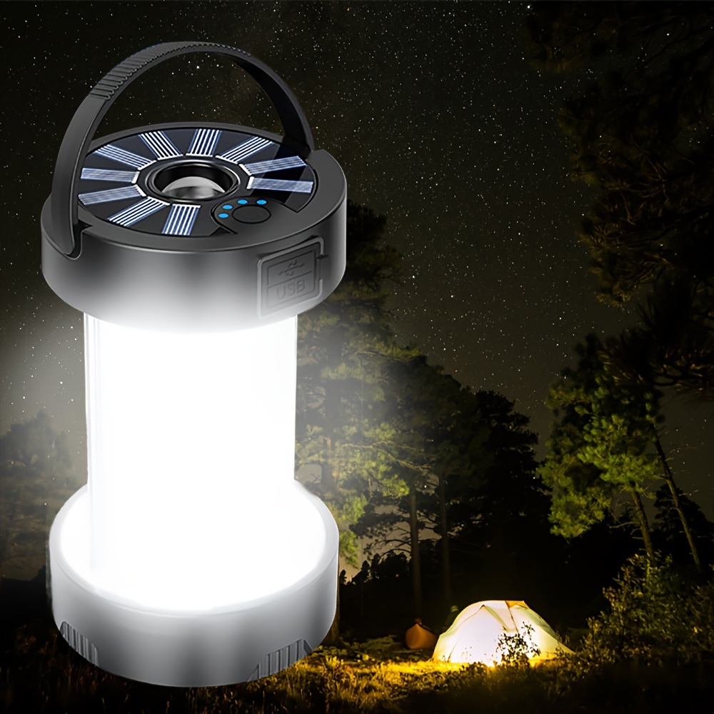 1 Lámpara De Camping Solar De 56 LED, Luz Solar Resistente Al Agua Con 4  Modos De Luz Inteligentes, Lámpara De Camping Magnética Portátil, Linterna  Pa
