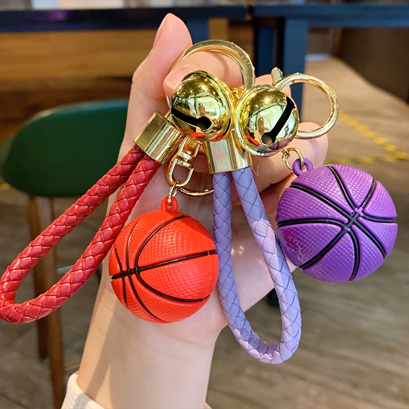 1pc Basketball Keychain for Men, Sports Style Key Ring, Sports Bag Accessory,Temu
