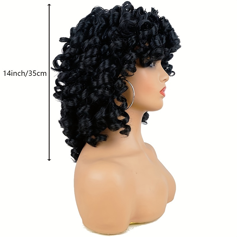  PHOENIXFLY Short Loose Curly Wigs Heat Resistant