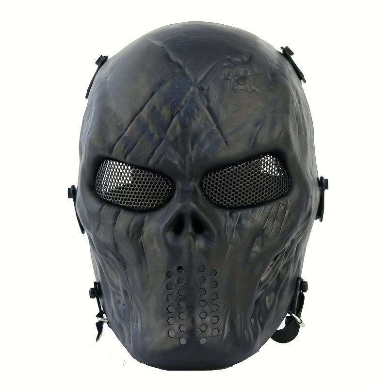 Tactical PJ Airsoft - Juego de casco y máscara de protección facial  completa, con gafas antivaho desmontables para paintball CS