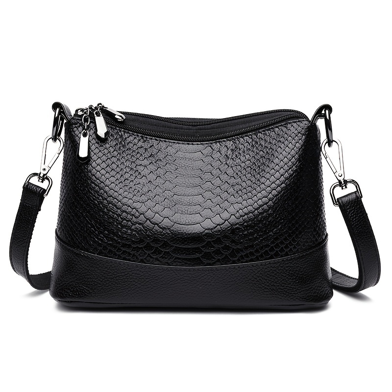 Faux Croc Embossed Crossbody Bag Sac Bandouli re Temu France