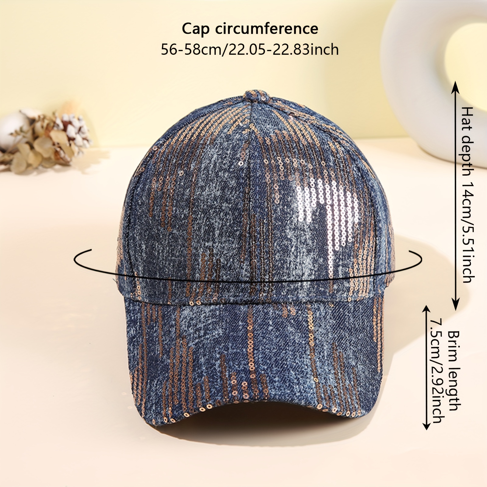 Glitter Baseball Cap- Various Colors