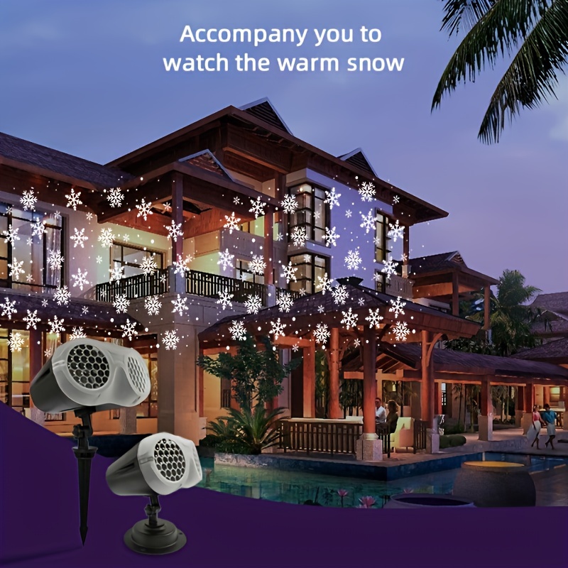 Outdoor Waterproof Christmas Snowflake LED Projector Lights with Remote  Control - Costway