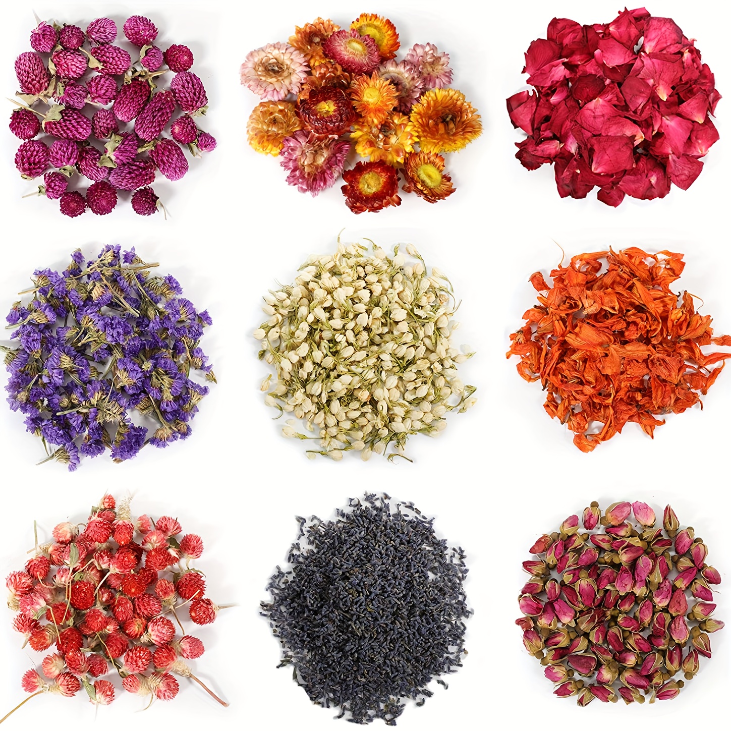 9 Bags Dried Flowers Dried Flowers Herbs Kit - Temu