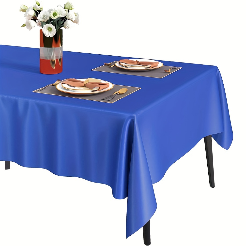 Mantel desechable de plástico rectangular para mesa de fiesta