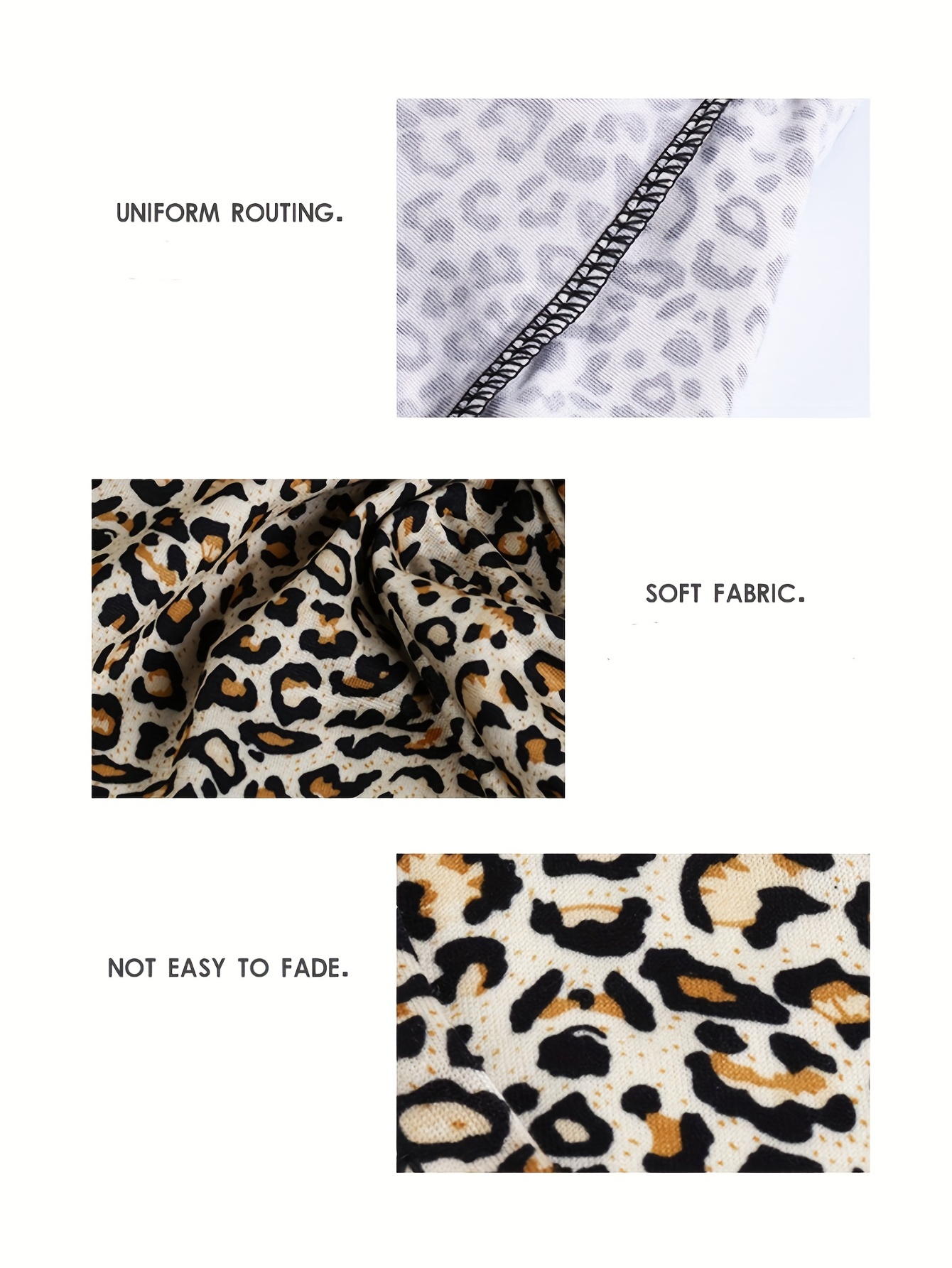 4 Pack Plus Size Leopard Print Soft Briefs Set