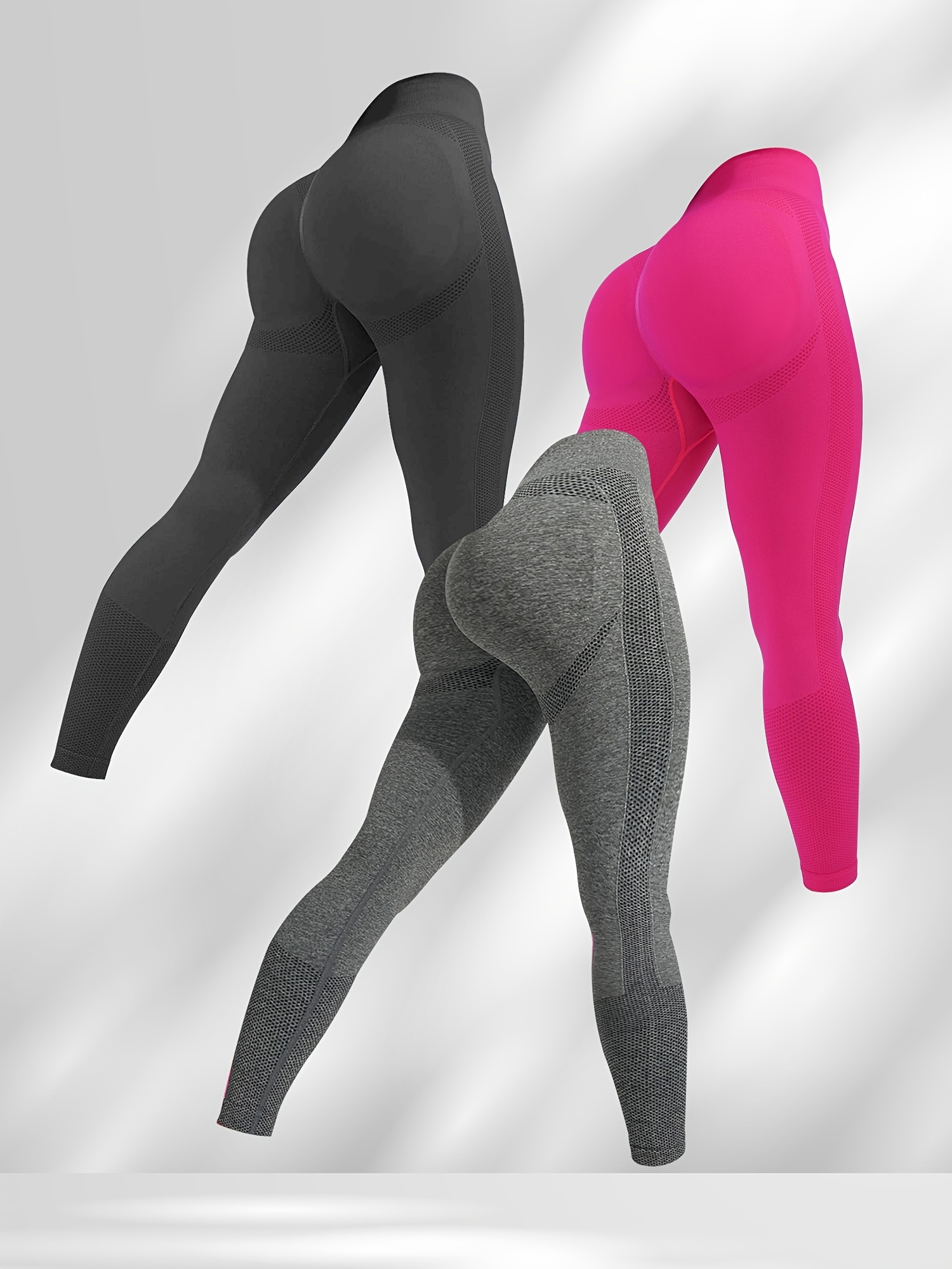 Solid Color High Waist Butt lifting Yoga Leggings Hip - Temu