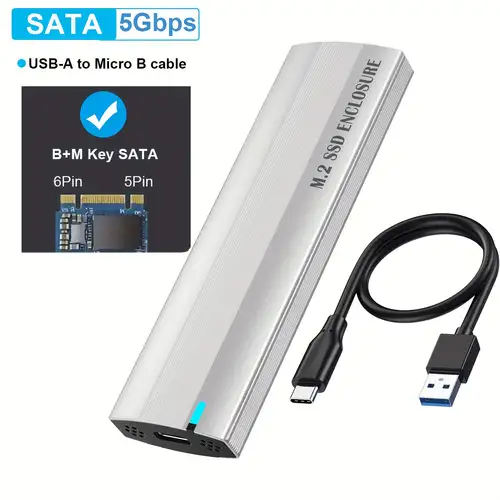 Boîtier de Disque Dur Externe SSD, NVMe, SATA, NGFF M.2, USB 3.1