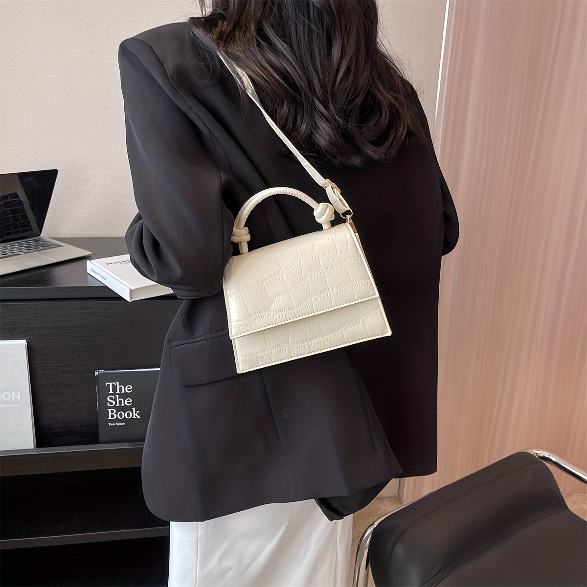 Mini Crocodile Embossed Handbag, Casual Pu Leather Purse, Women's Everyday  Shoulder Bag - Temu