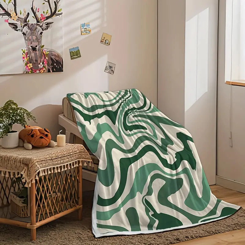 Cute Sage Green Blanket For Bed Retro