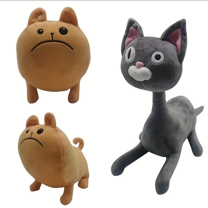 Dessin animé Chat en Peluche Jouet Mignon Chat câlin Poisson Oreiller  Peluche Animal Jouet Kawaii décoration de Chambre Enfan