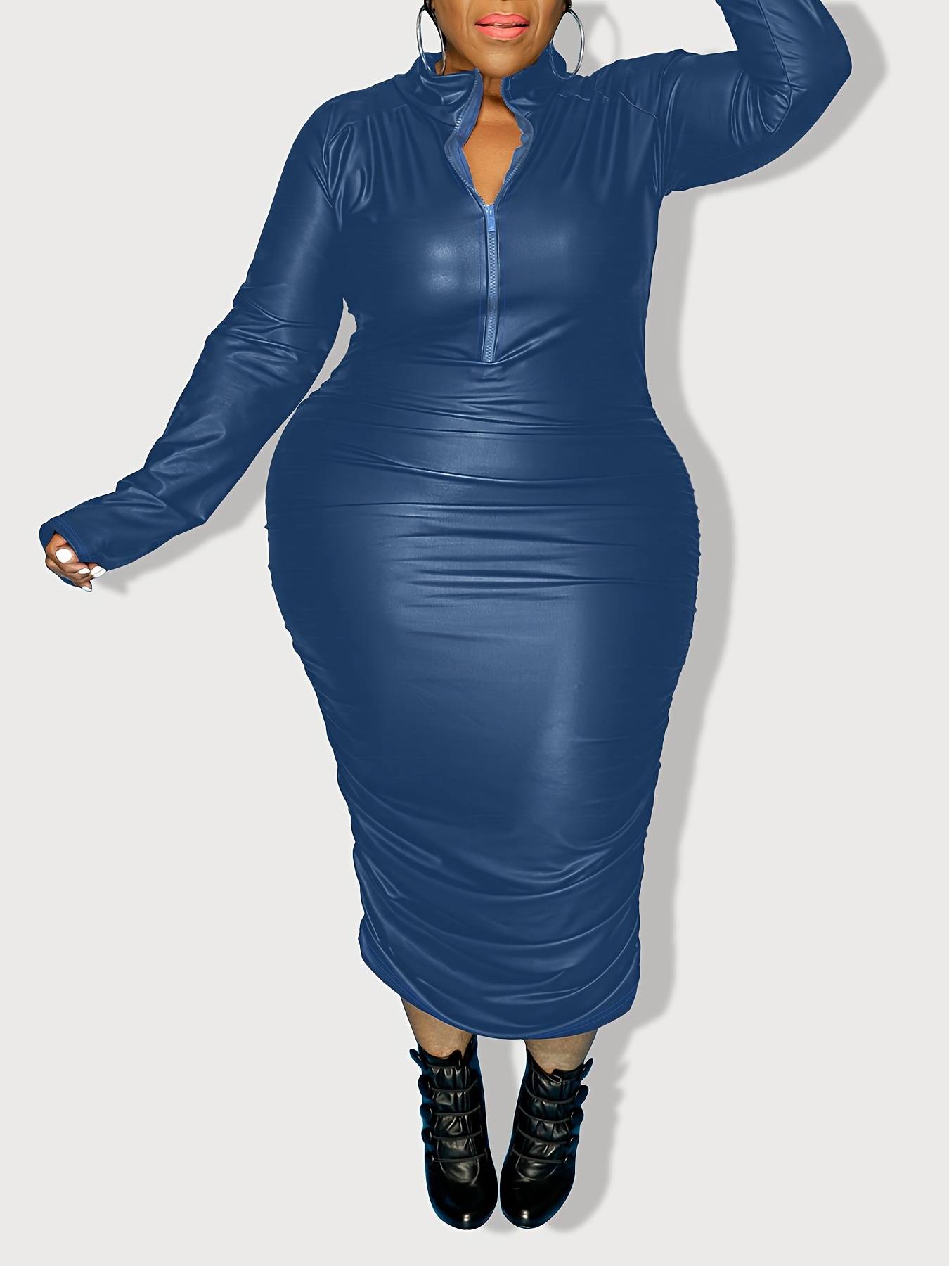 6380 Plus Size Ladies Zipped Full