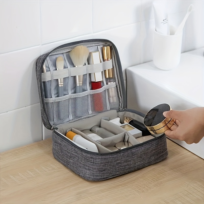 Borsa Porta Trucchi Portatile, Organizer Cosmetico Leggero Con Cerniera,  Borsa Da Toilette Di Grande Capacità, Risparmia Denaro Su Temu