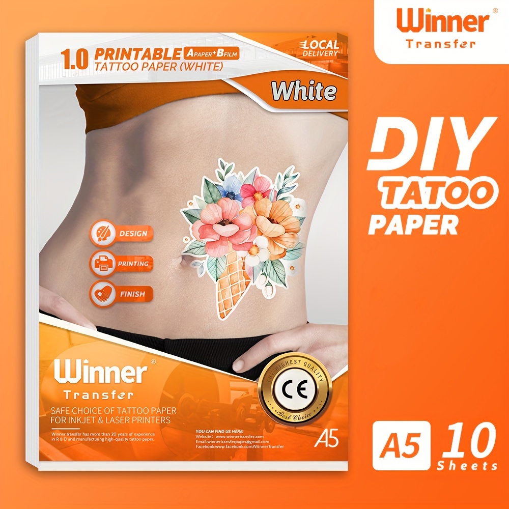 DIY Temporary Tattoo Paper for Inkjet Printers Water Slide Decal Body Art  Temporary Tattoo Waterproof Water Paper Clear