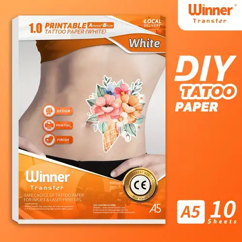  Inkjet Temporary Tattoo Paper 8.5 x 11 (Pack of 10