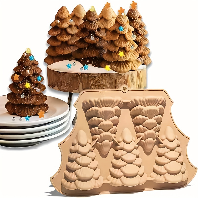 3D Baking Tree Cake Parties Molds Christmas For Holiday Mini
