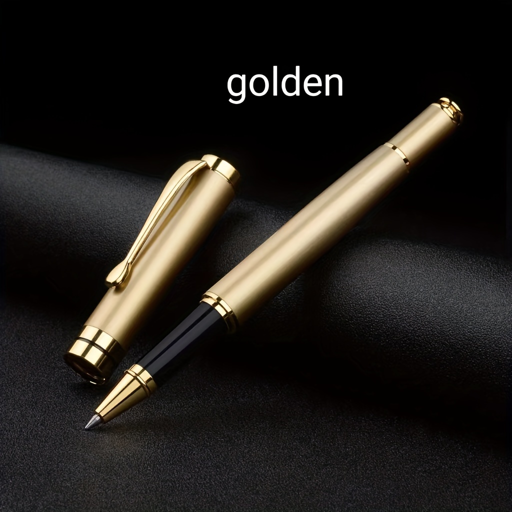 Thick Ballpoint Pen 2 Color Comfortable Writing Pens Metal - Temu