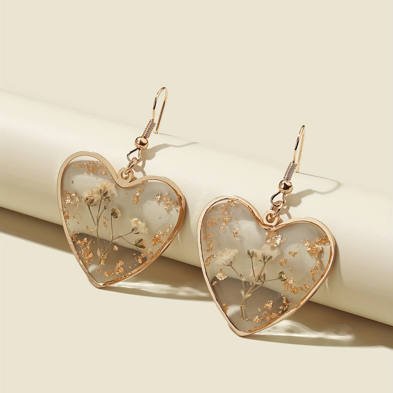 Transparent Camellia Creative Forest Style Love Flower Earrings - Suitable For Party, Wedding, Banquet And Holiday Decoration