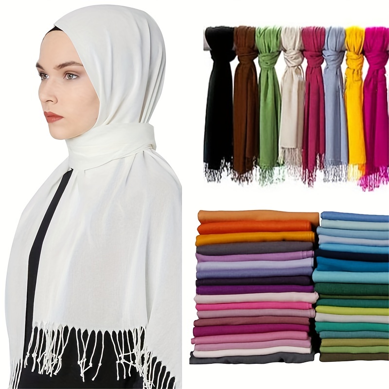 Bufanda de algodón de marca de lujo para mujer, para la cabeza Hijab,  Bandana femenina, Pashmina, ch qiuyongming unisex