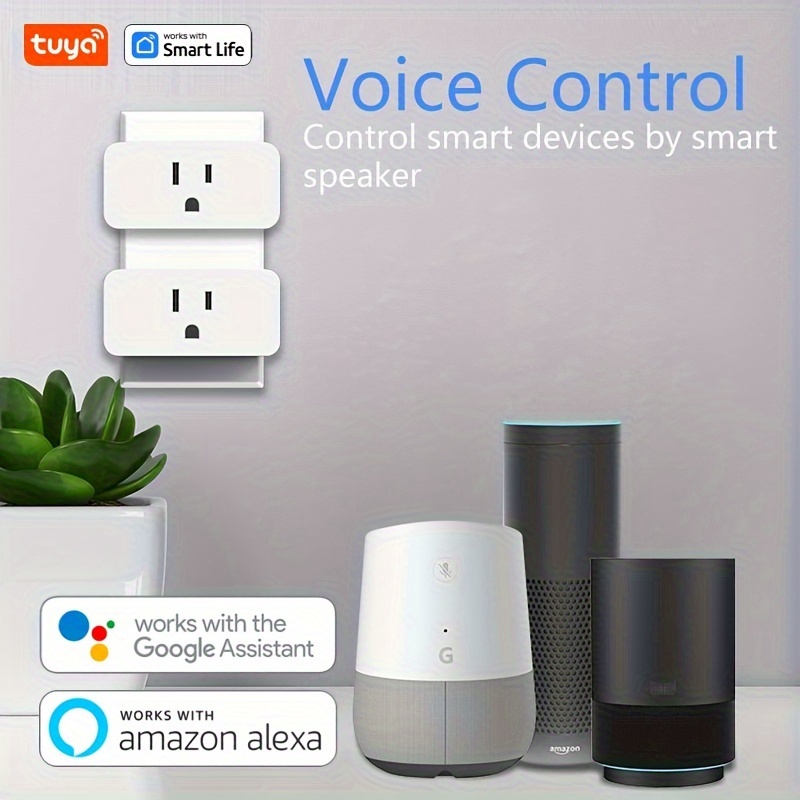 4 Pack WiFi Smart Plug Socket Outlet APP Control Works with Alexa & Google  Tuya
