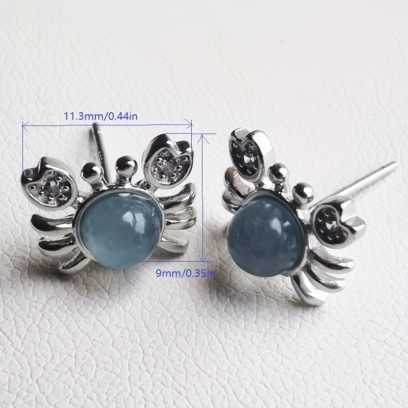 Boucles d'Oreilles en Pierre Naturelle - Aigue Marine