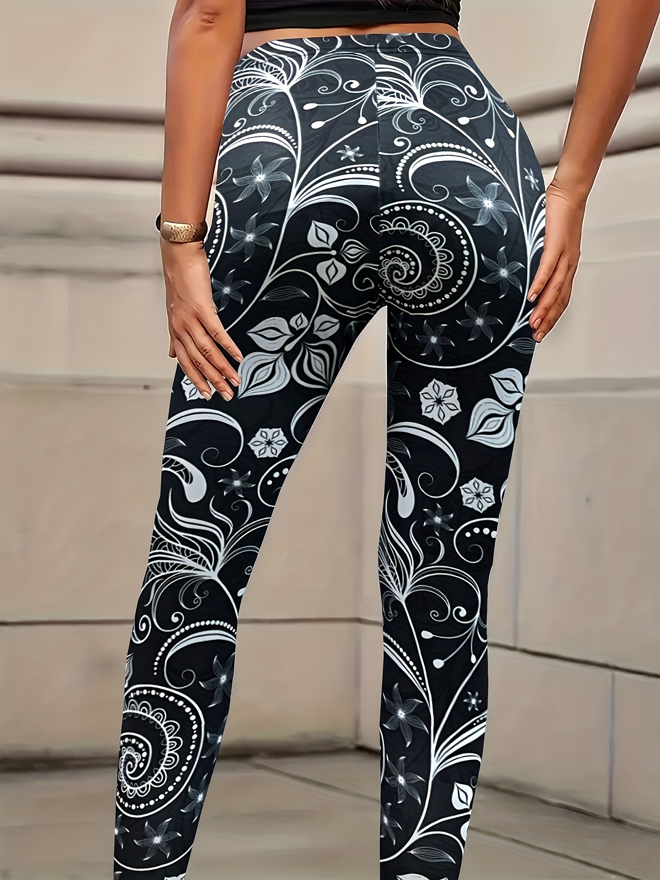 Women Casual Fashion Tight Sports Yoga Pants Colorful Flower Butterfly  Print Leggings Womens Work Clothes Casual (White, XL) at  Women's  Clothing store
