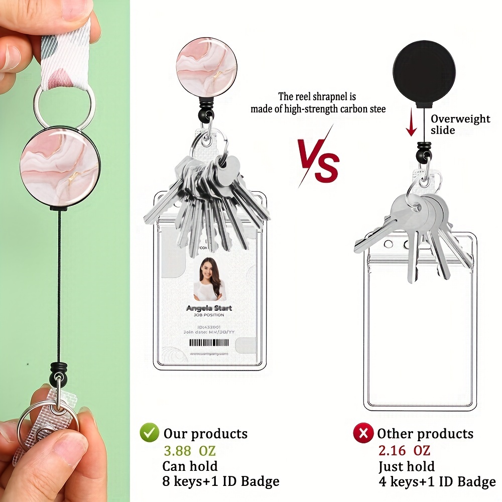 flower, Packs Cruise Lanyard Accessories Must Haves for Ship Cards Heavy Duty Retractable Badge Reel with ID Badge Holder with Badge Reel Clip for