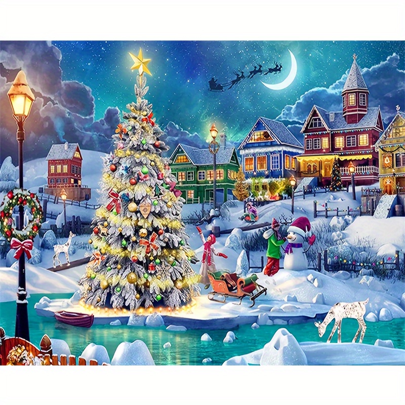 GATYZTORY Paint By Numbers Christmas Paint By Numbers Adult Winter