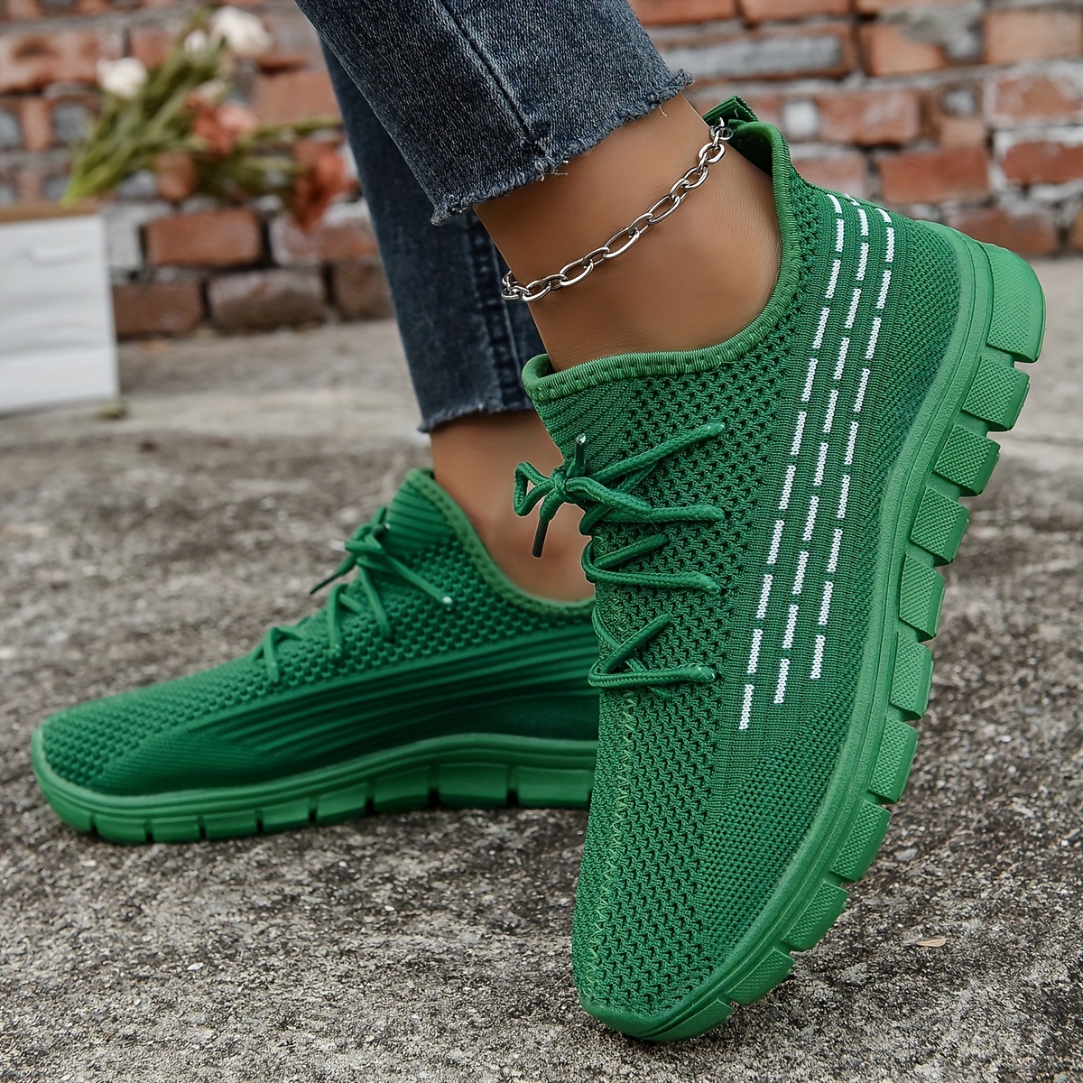 Women's Breathable Mesh Sneakers Casual Lace Outdoor Shoes - Temu