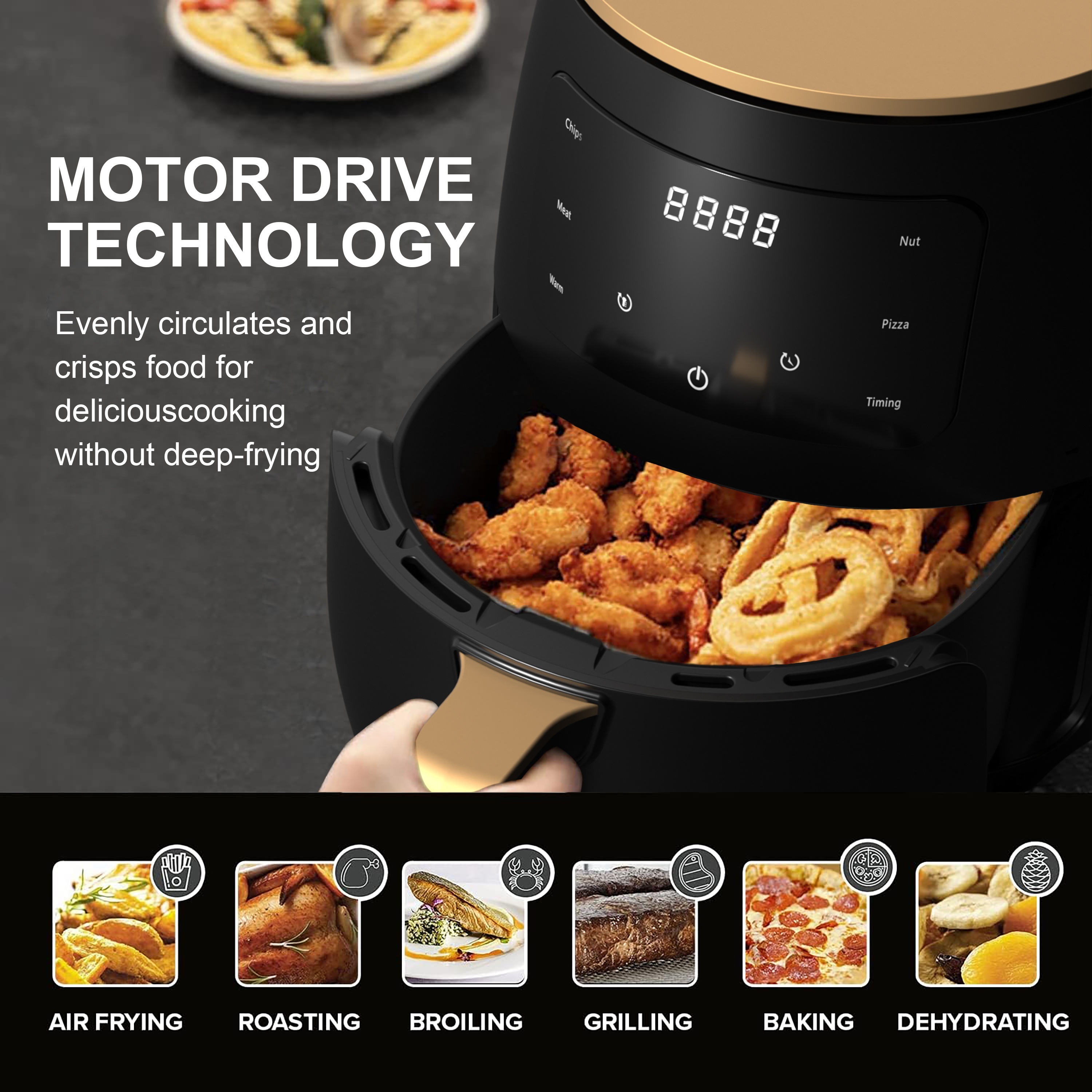 Air Fryer Large Capacity, Household Multifunctional Electric Airfryer