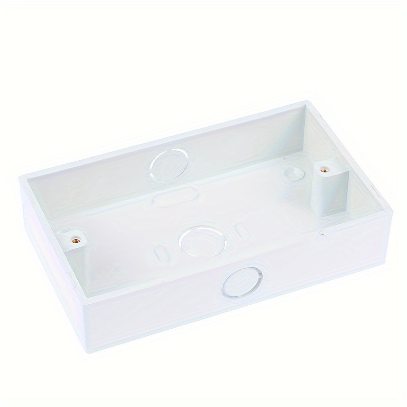 Caja de montaje doble de superficie, interruptor de pared y enchufe,  Cassette Universal blanco, ignífugo tipo