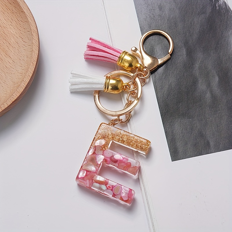 Cute keychain key chains women A-Z initial for India