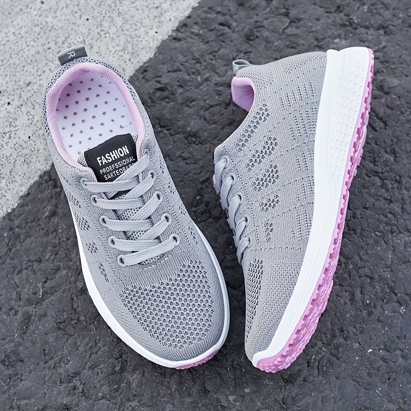 knitted sports shoes women s comfy low top running tennis