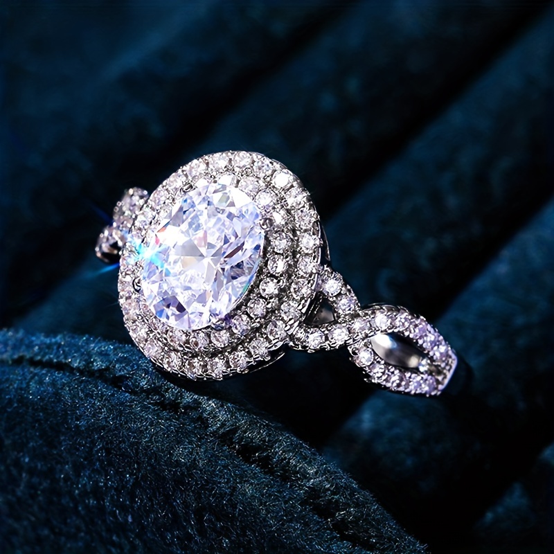 Men's Shiny Full Diamond Promise Ring