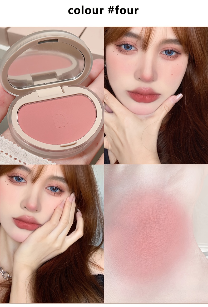 Long Lasting Waterproof Facial Honey Powder Blush with Creamy Texture, Lightweight, Non-Dry, Fresh, Sweet Natural Nude Color and Containing Plant Squalane