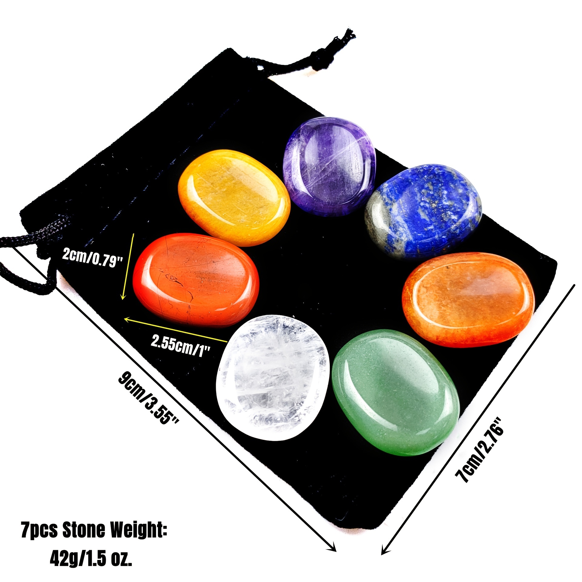 7pcs 7 Natural Stone