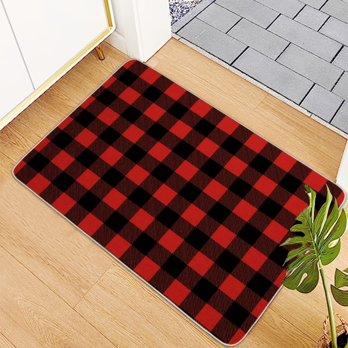 Buffalo Plaid Rug Buffalo Plaid Area Rug Front Door Mat Outdoor