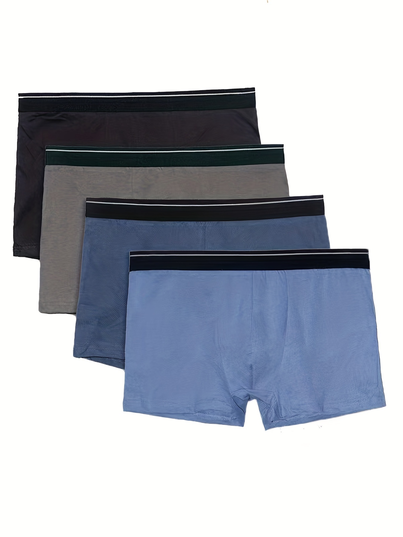 4PCS Men Breathable Boxer Panties Loose Cotton Antibacterial
