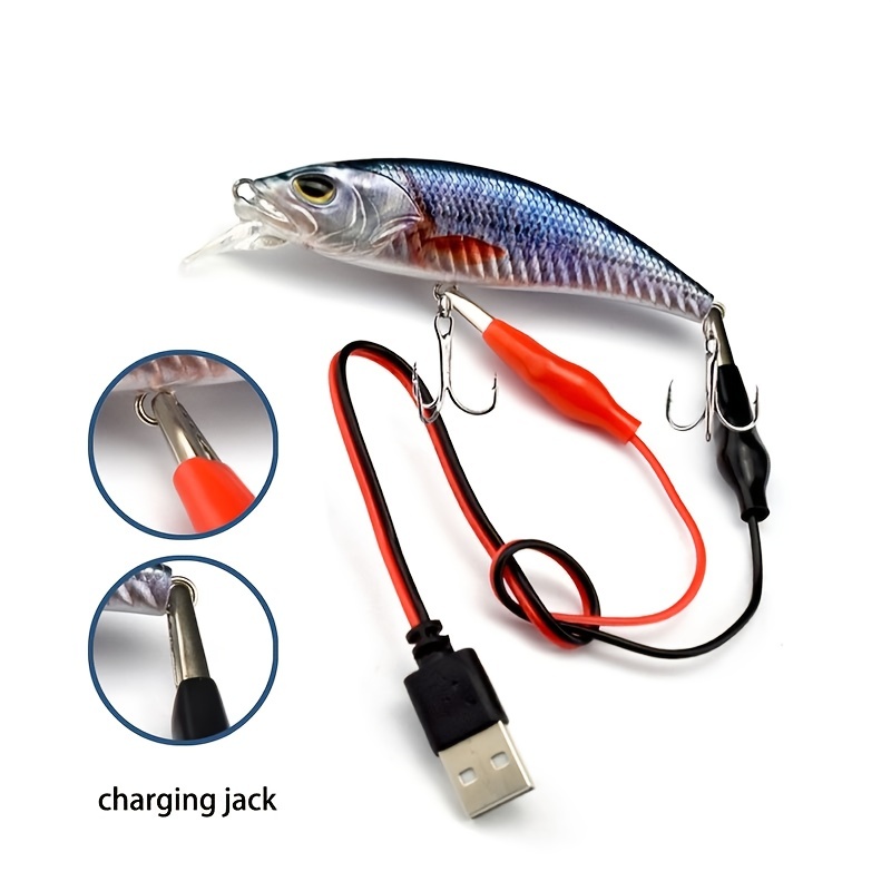 Boost Your Fishing Game With Jerkbait Lures - Electronic & USB Rechargeable  With LED Lights!