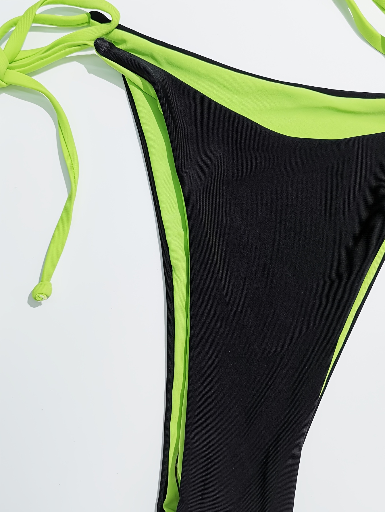 Buy Women Two Piece Swimsuit Sexy Swimwear Halter String Triangle Bikini  Sets, Black, Small at