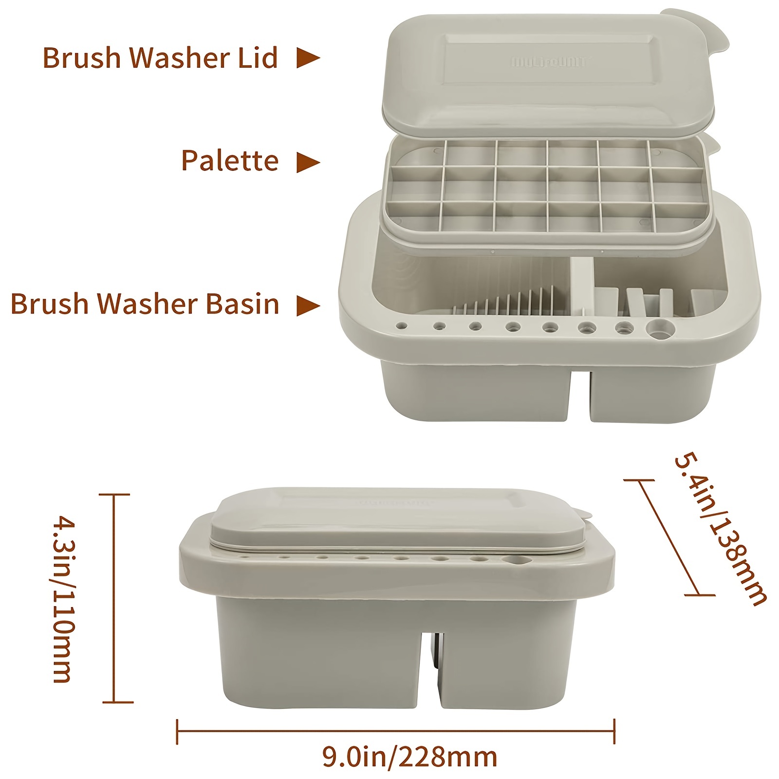 Paint Brush Washer Portable Leak proof Brush Cleaner Lid - Temu